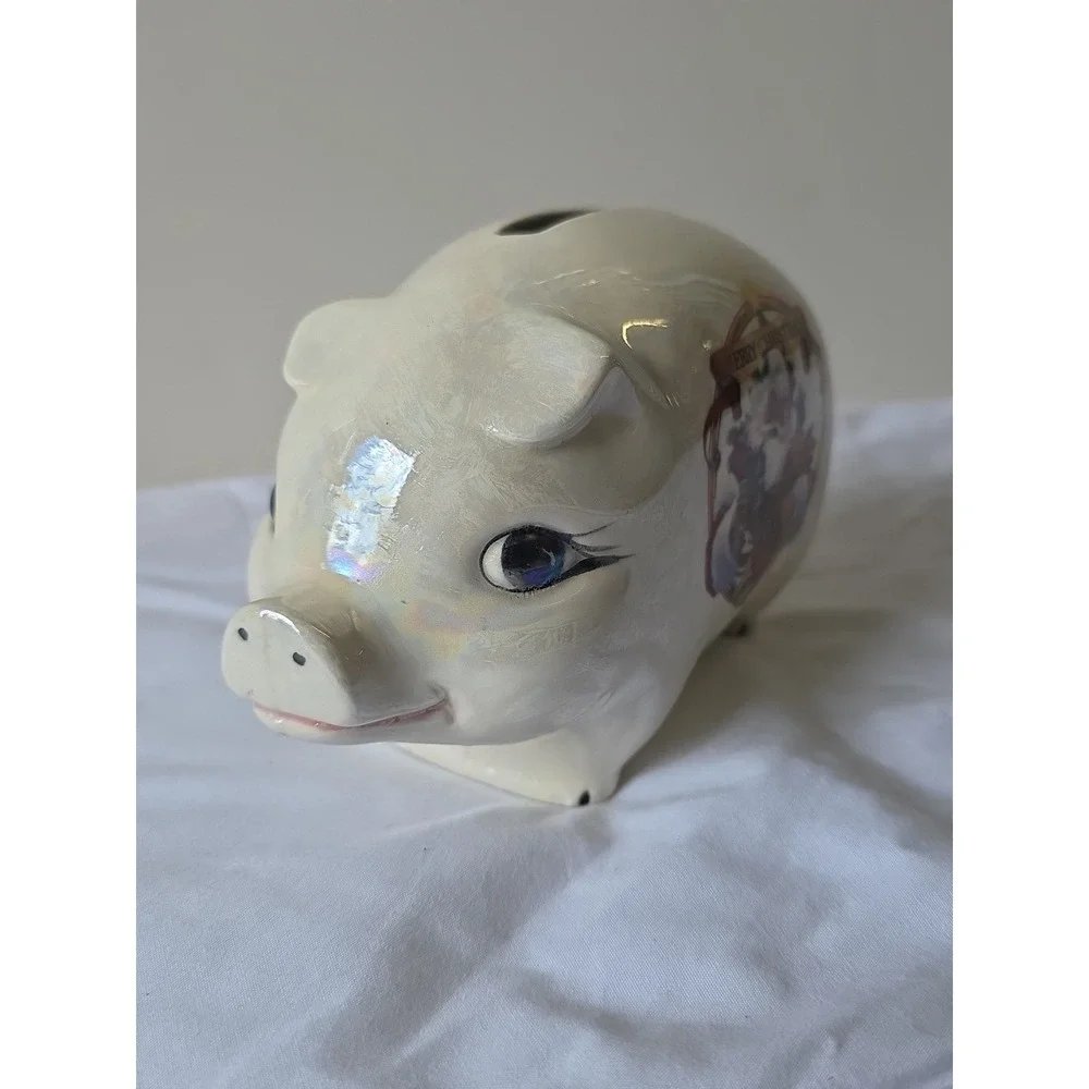 Vintage Christmas‎ Pig Piggy Bank